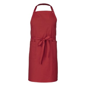 Tablier à bavette rouge...