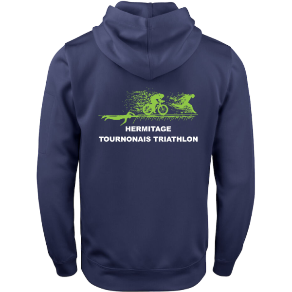 SWEAT CAPUCHE ADULTE MARINE -...