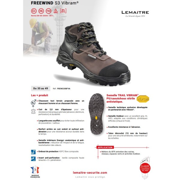 chaussures de sécurité FREEWIND S3 -...