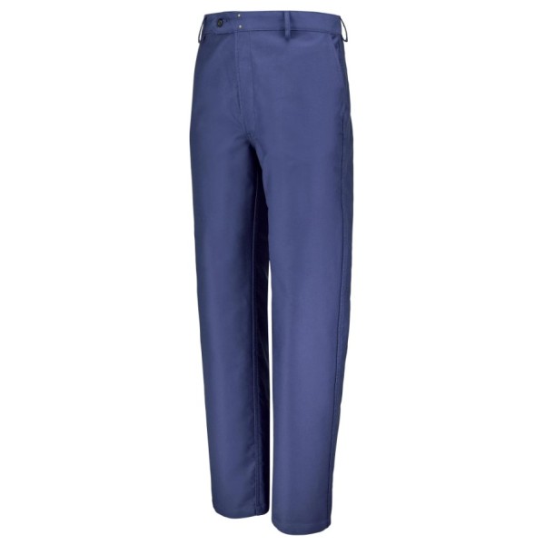 PANTALON DROIT BENOIT EN MOLESKINE BLEUE