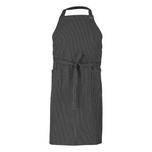 Tablier à bavette noir/rayé...